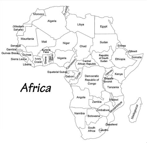 Africa Printable Map